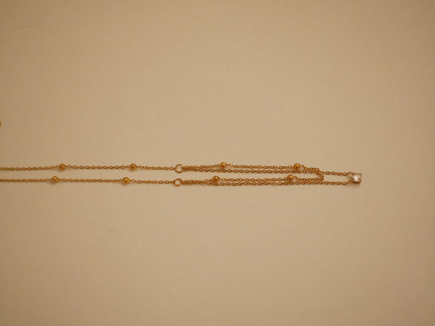 Collier Double Chaîne Doré en Acier Inoxydable - LYDIA